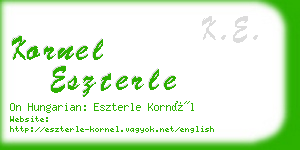 kornel eszterle business card